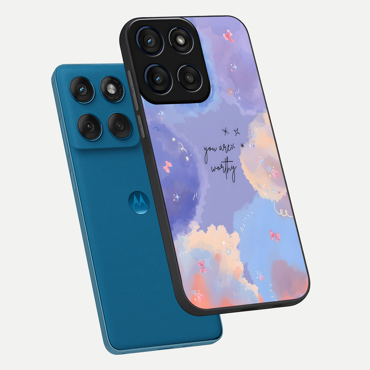  Celestial Cloud Magic phone case For Moto Edge 60 showing premium glass back cover with detailed artwork