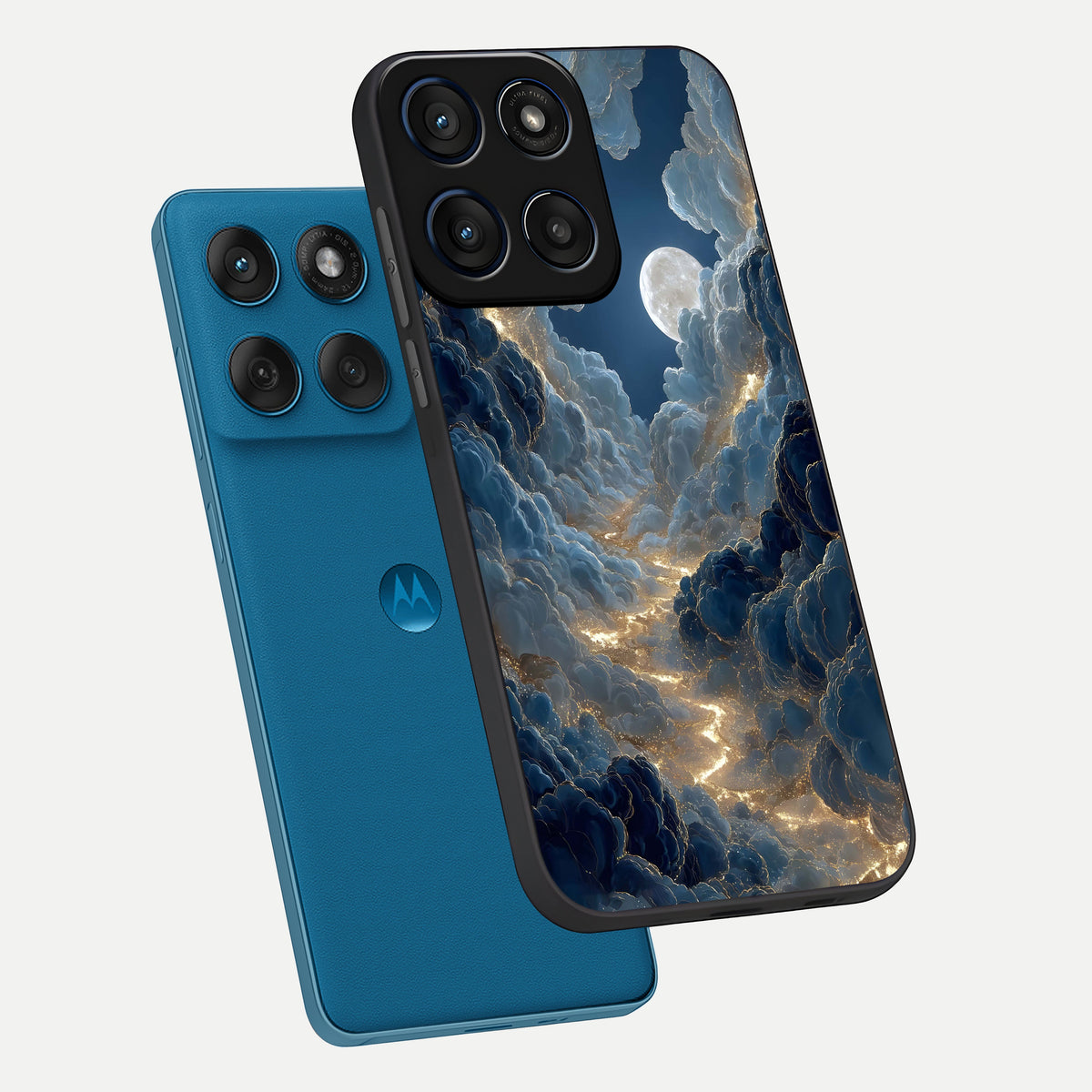  Celestial Cloud Road phone case For Moto Edge 60 showing premium glass back cover with detailed artwork