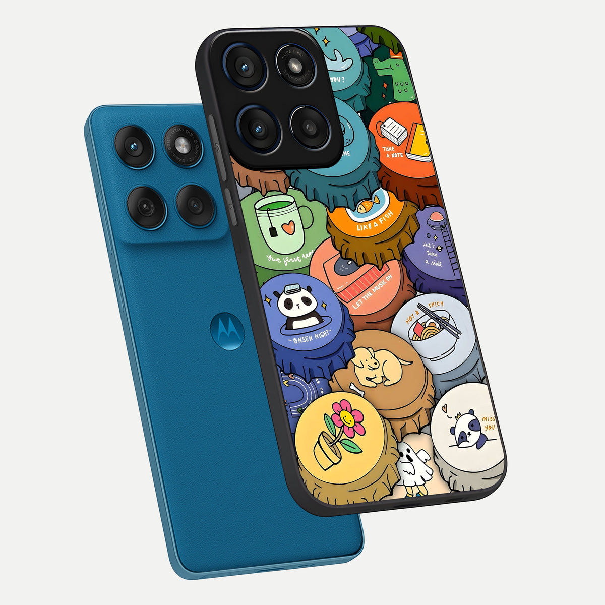  Coins Patterns phone case For Moto Edge 60 showing premium glass back cover with detailed artwork