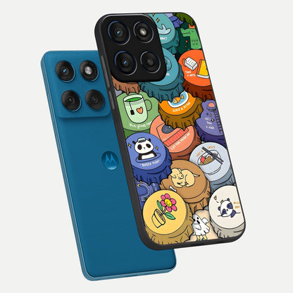 Coins Patterns phone case For Moto Edge 60 showing premium glass back cover with detailed artwork