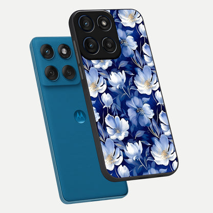  Cute Floral Patterns phone case For Moto Edge 60 showing premium glass back cover with detailed artwork