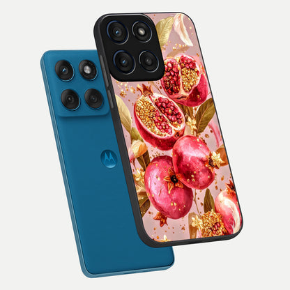  Golden Bloom Glow phone case For Moto Edge 60 showing premium glass back cover with detailed artwork