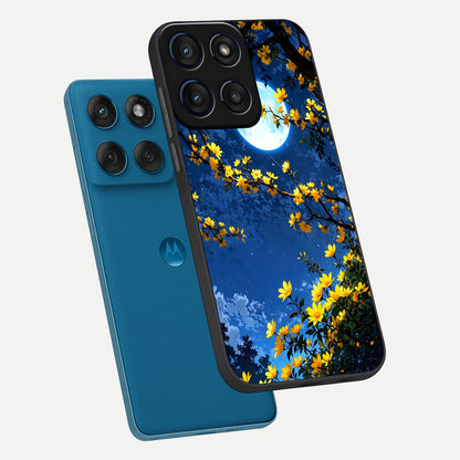 Golden Night Glow phone case For Moto Edge 60 showing premium glass back cover with detailed artwork