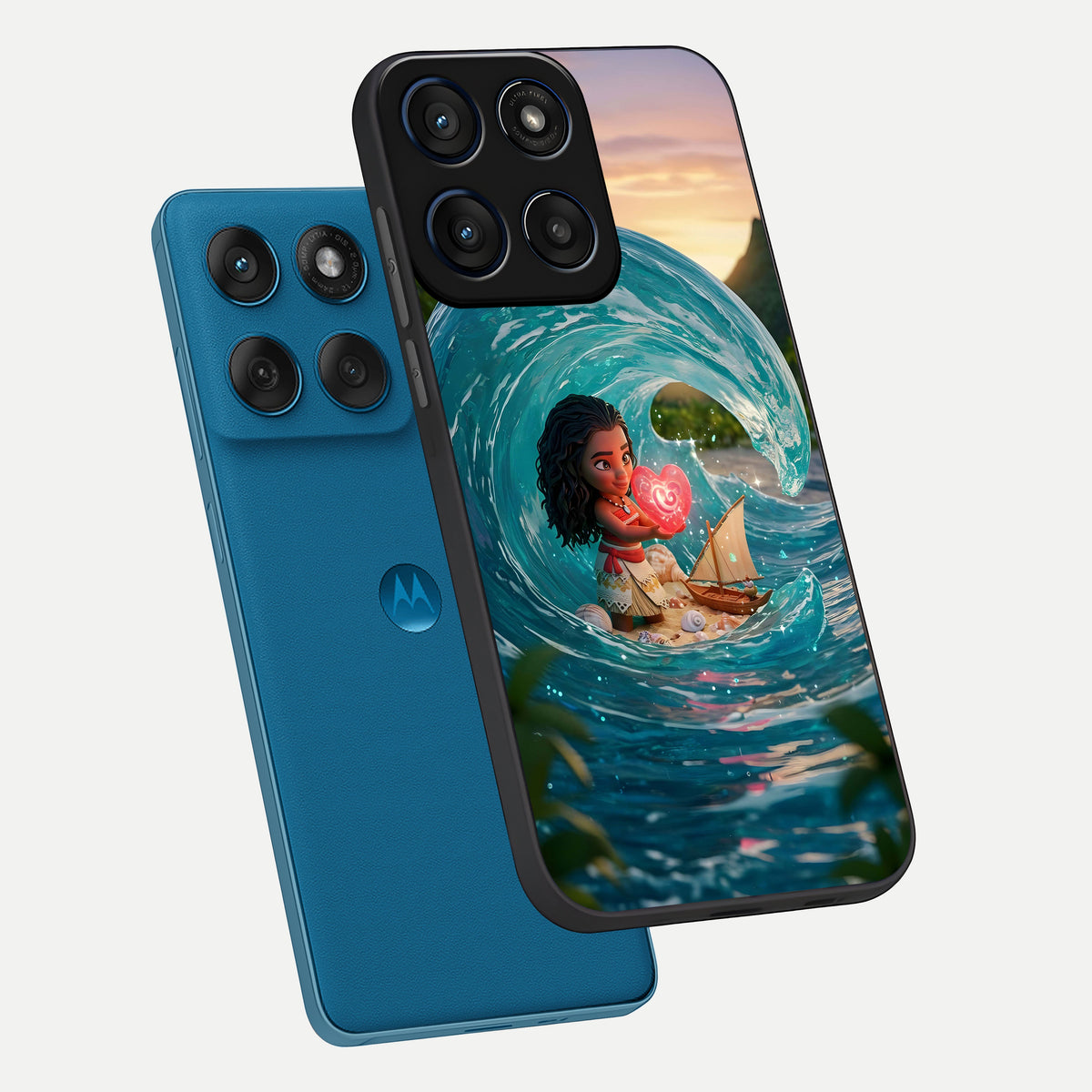  Heart of Ocean phone case For Moto Edge 60 showing premium glass back cover with detailed artwork