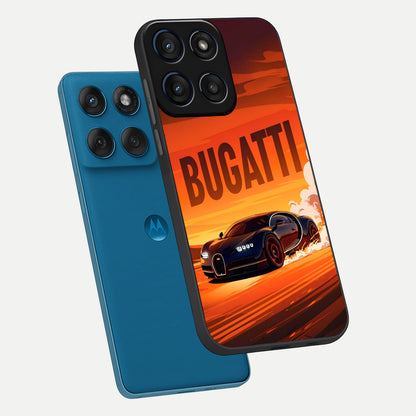  Inferno Bugatti Storm phone case For Moto Edge 60 showing premium glass back cover with detailed artwork