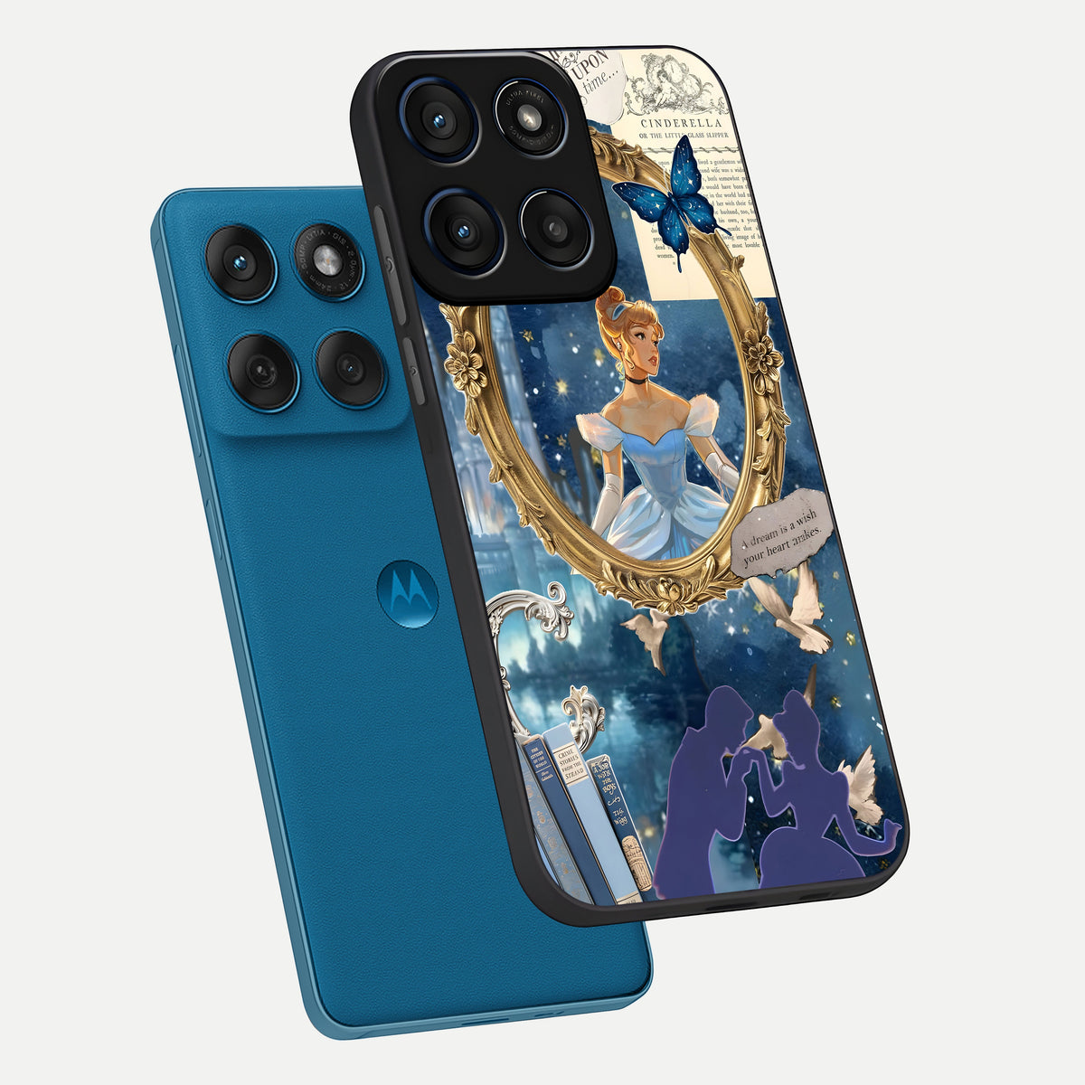  Midnight Queen phone case For Moto Edge 60 showing premium glass back cover with detailed artwork