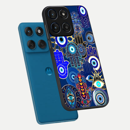  Mystic Palm Guard phone case For Moto Edge 60 showing premium glass back cover with detailed artwork