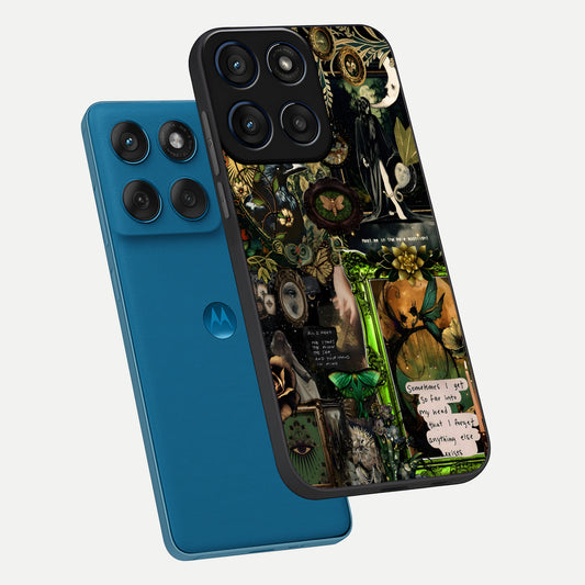  Mystic Woods Secret phone case For Moto Edge 60 showing premium glass back cover with detailed artwork