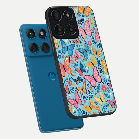  Spring Wing Garden phone case For Moto Edge 60 showing premium glass back cover with detailed artwork
