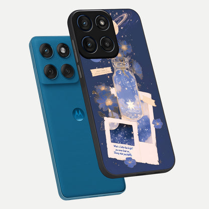  Starlit Cosmic Jar phone case For Moto Edge 60 showing premium glass back cover with detailed artwork