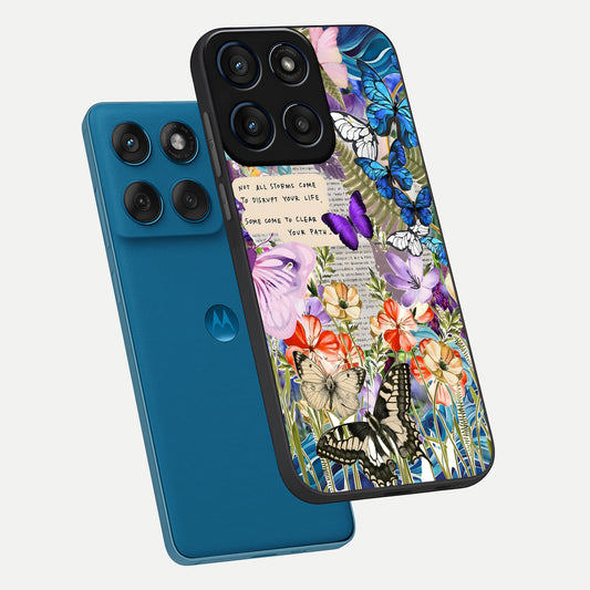  Storm Path Bloom phone case For Moto Edge 60 showing premium glass back cover with detailed artwork