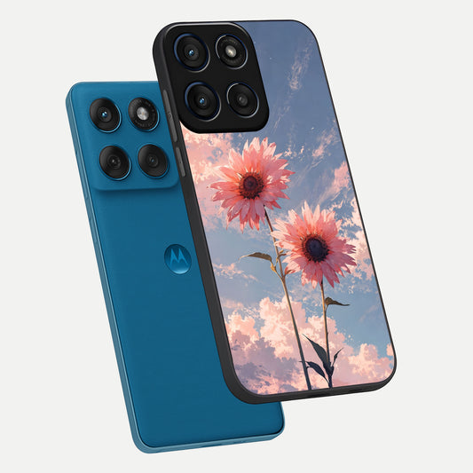  Sun Moon Balance phone case For Moto Edge 60 showing premium glass back cover with detailed artwork