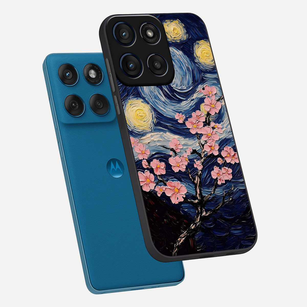  Van Gogh Scenery phone case For Moto Edge 60 showing premium glass back cover with detailed artwork