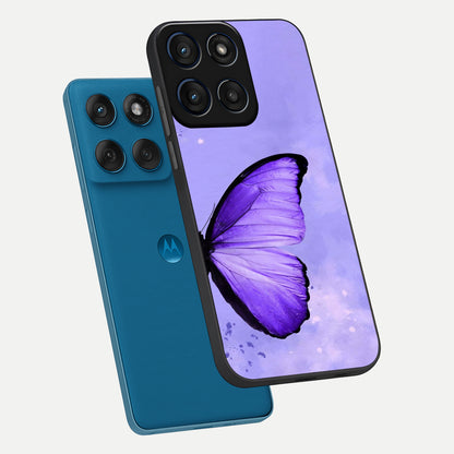  Violet Dream Wing phone case For Moto Edge 60 showing premium glass back cover with detailed artwork