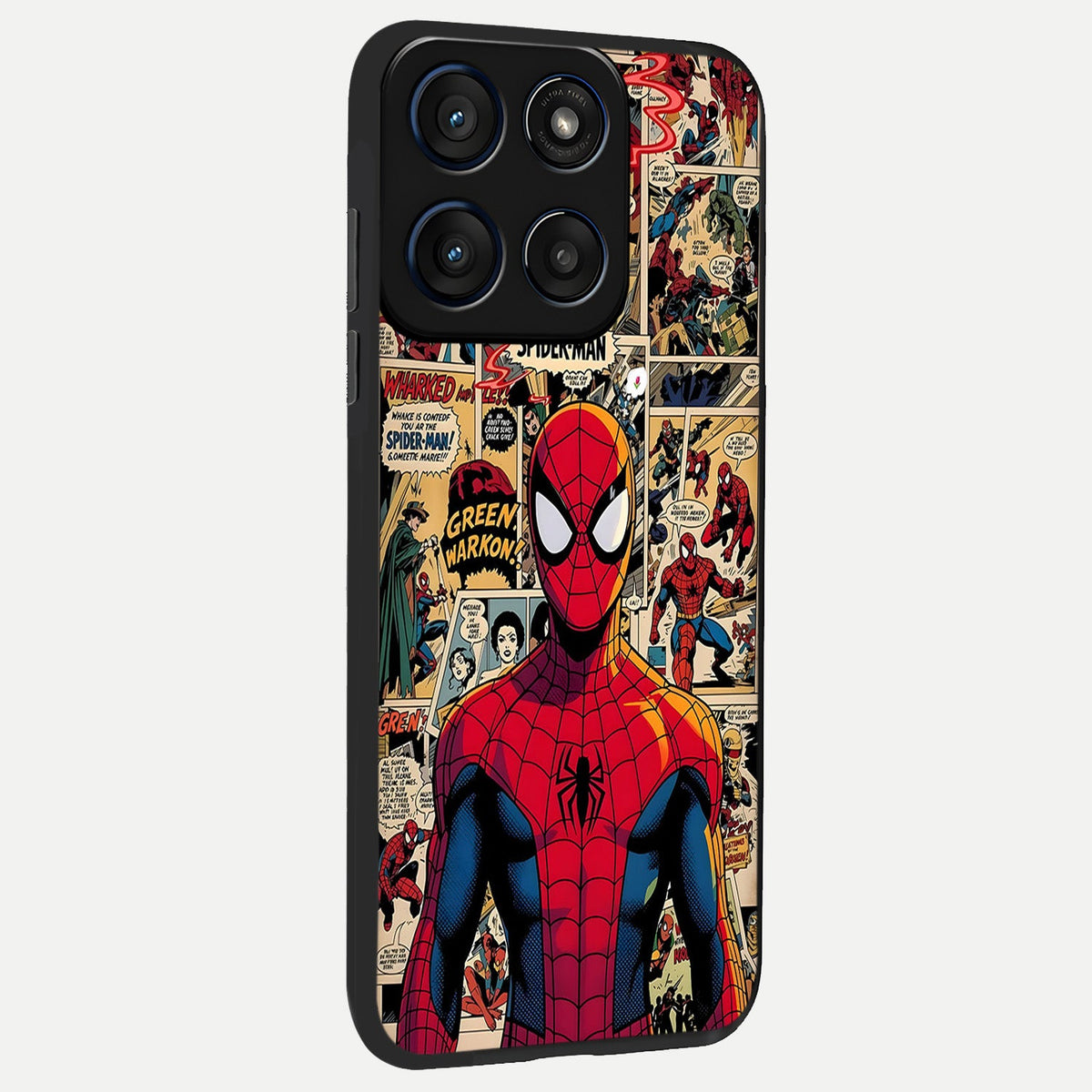  Aesthetic Spider back cover For Moto Edge 60 slim fit glass case with vibrant aesthetic design