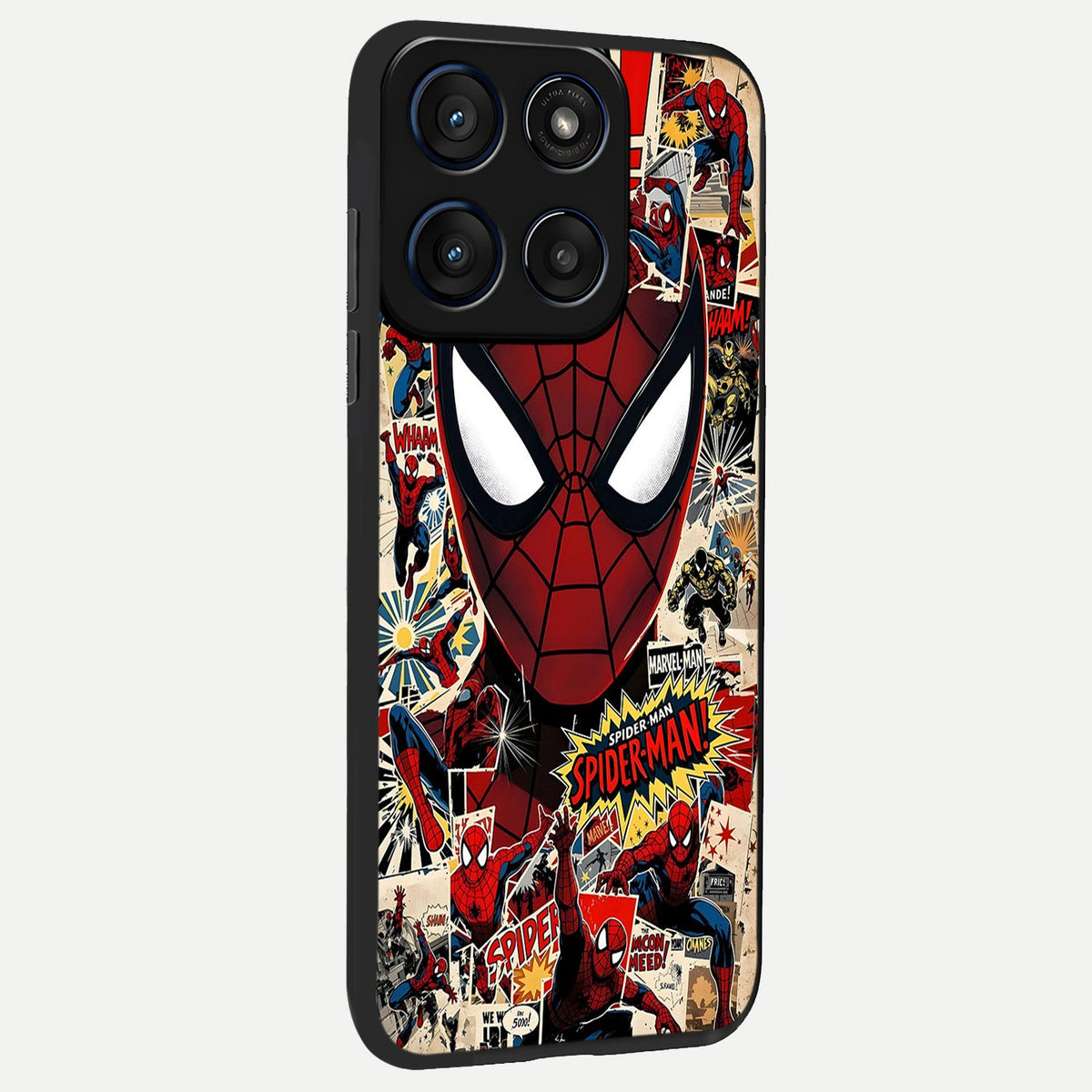  Aesthetic Wonder Spider back cover For Moto Edge 60 slim fit glass case with vibrant aesthetic design