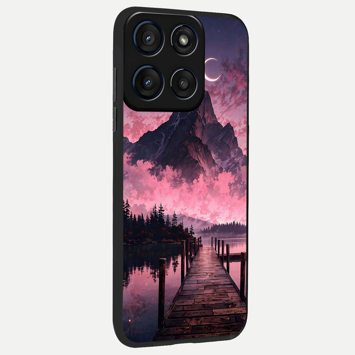  Beautiful Mountain View back cover For Moto Edge 60 slim fit glass case with vibrant aesthetic design