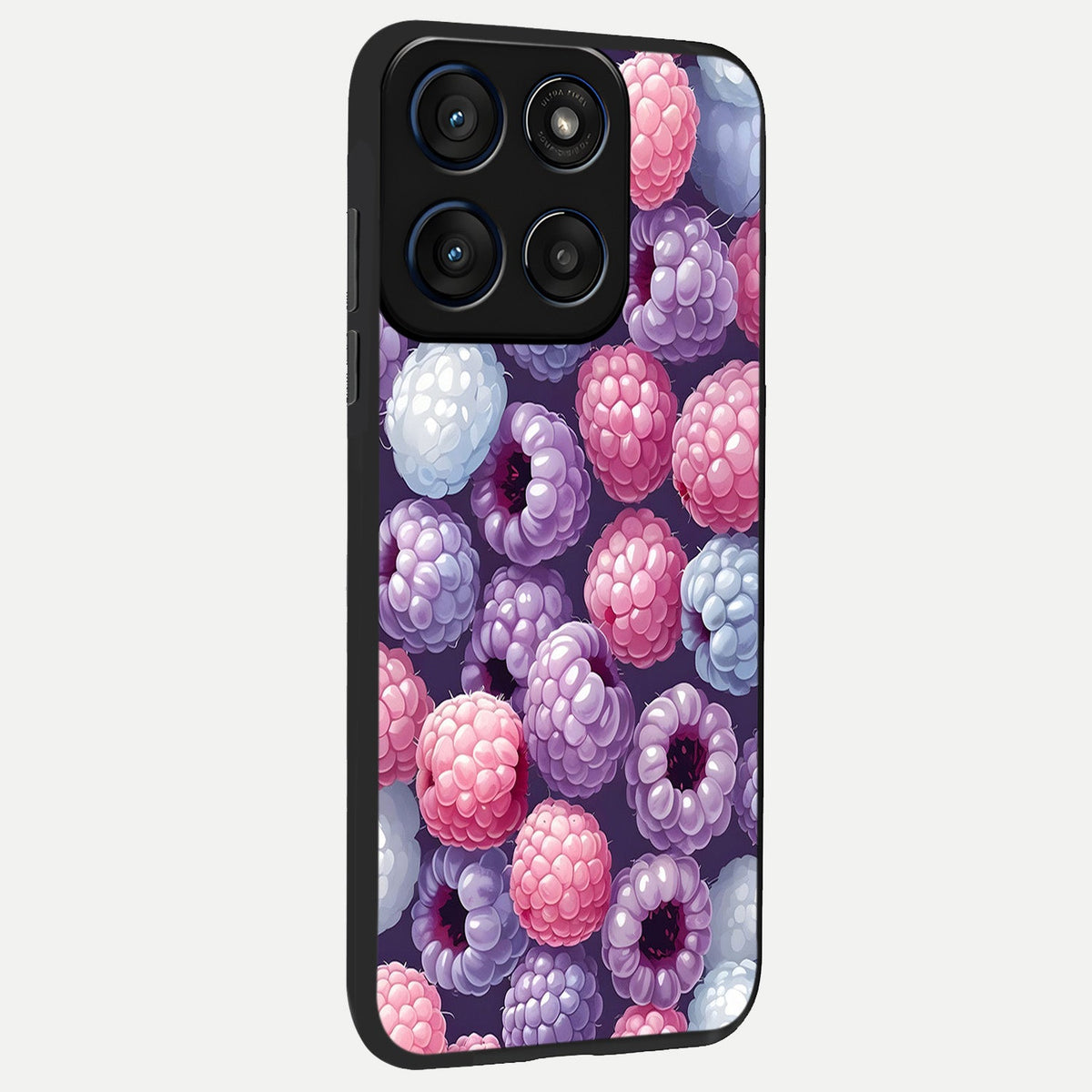  Berry Candy Pop back cover For Moto Edge 60 slim fit glass case with vibrant aesthetic design