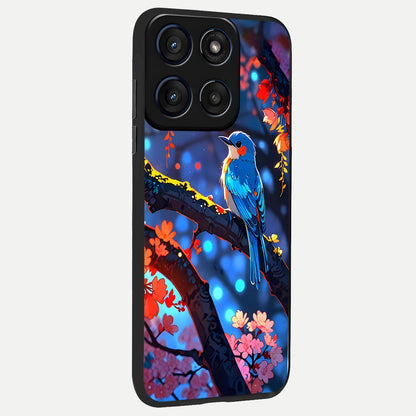  Blooming Water Drift back cover For Moto Edge 60 slim fit glass case with vibrant aesthetic design