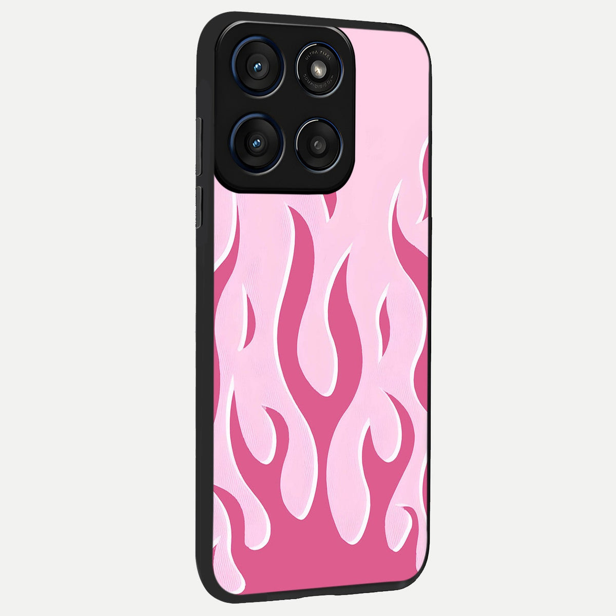  Blush Flame Energy back cover For Moto Edge 60 slim fit glass case with vibrant aesthetic design
