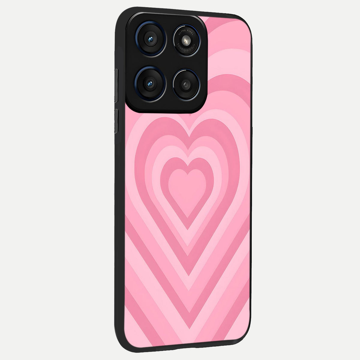  Blush Heart Waves back cover For Moto Edge 60 slim fit glass case with vibrant aesthetic design