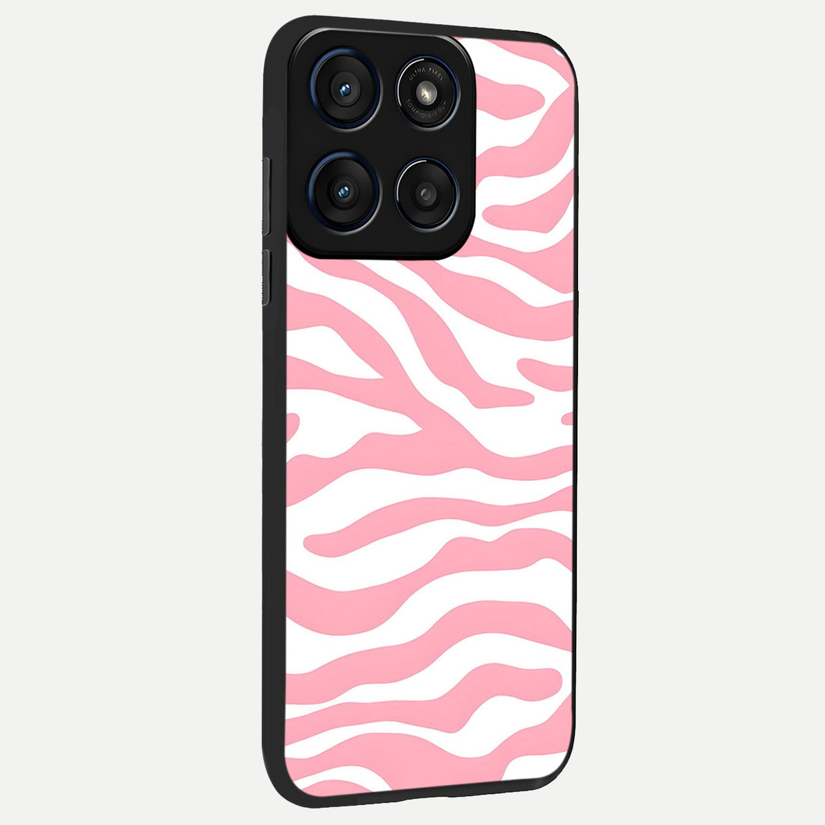  Blush Zebra Flow back cover For Moto Edge 60 slim fit glass case with vibrant aesthetic design