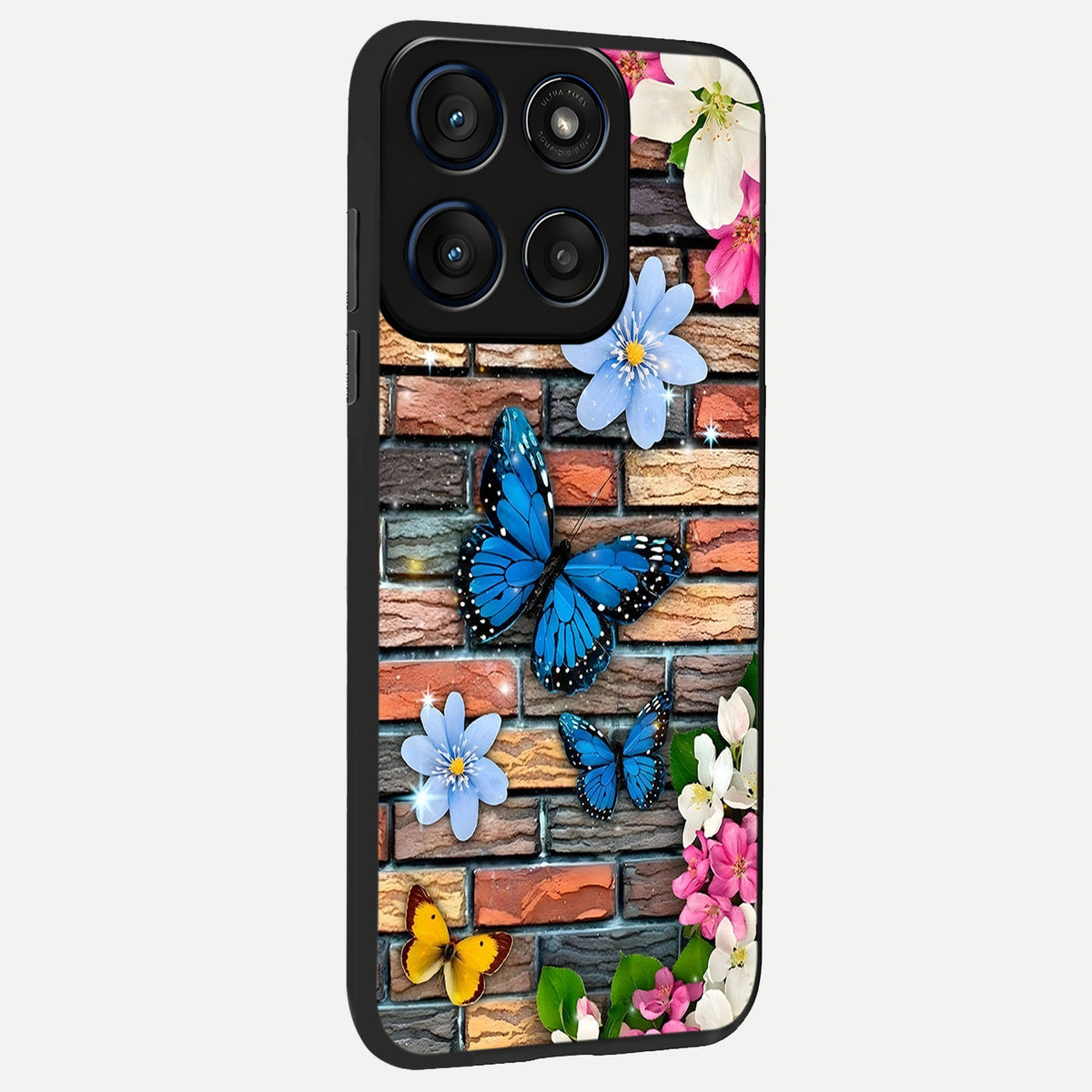  Brick Bloom Flight back cover For Moto Edge 60 slim fit glass case with vibrant aesthetic design