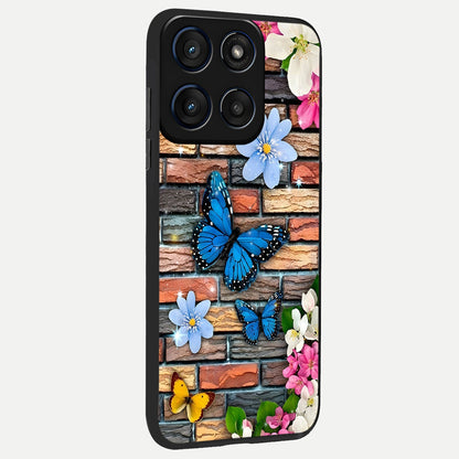  Brick Bloom Flight back cover For Moto Edge 60 slim fit glass case with vibrant aesthetic design