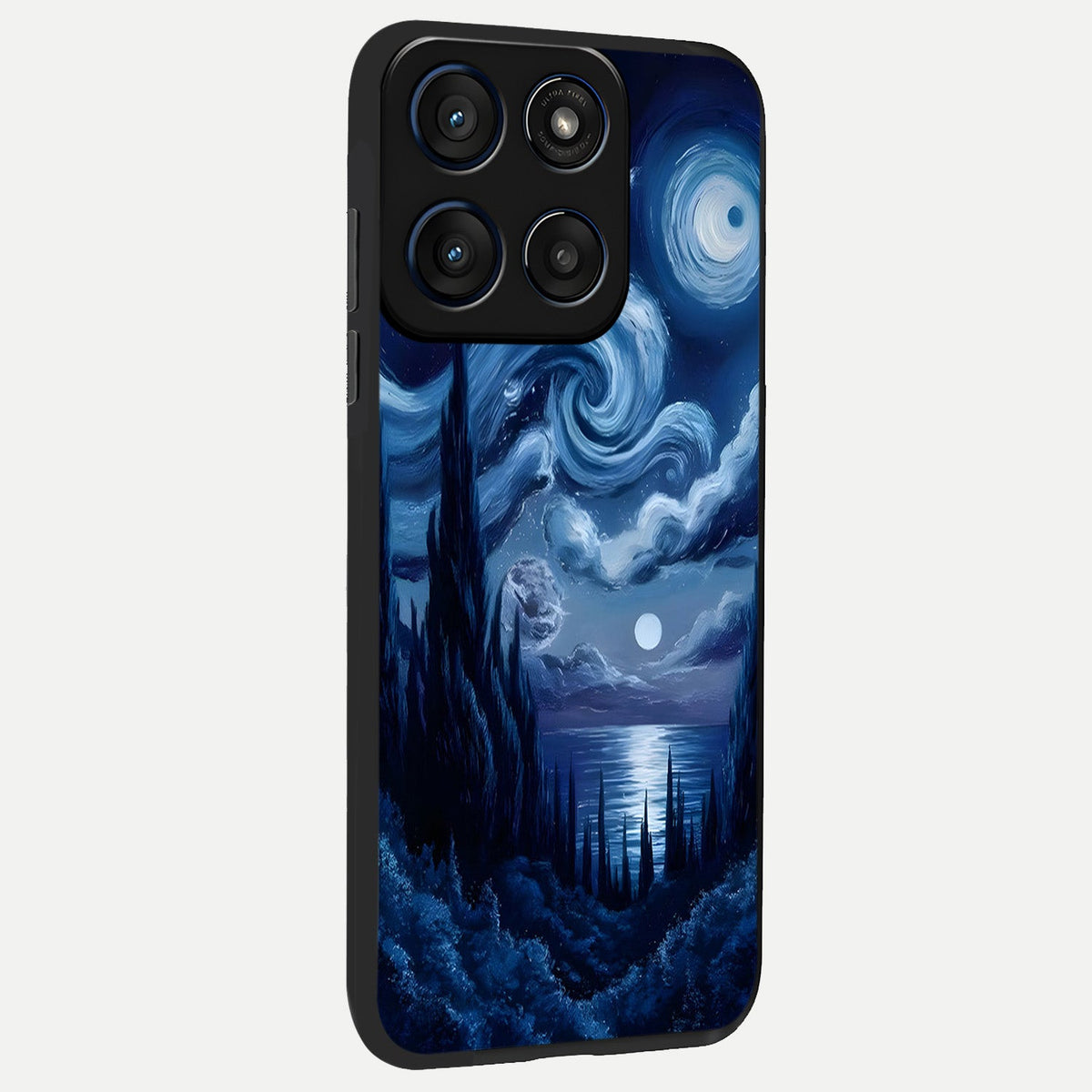  Celestial Dream Van Gogh back cover For Moto Edge 60 slim fit glass case with vibrant aesthetic design