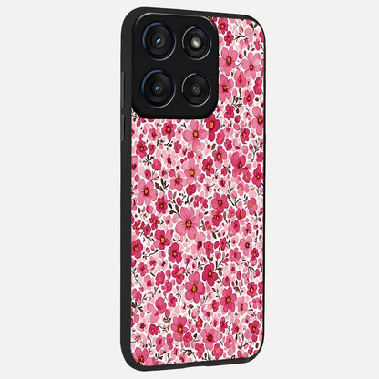  Cherry Blossom Charm back cover For Moto Edge 60 slim fit glass case with vibrant aesthetic design
