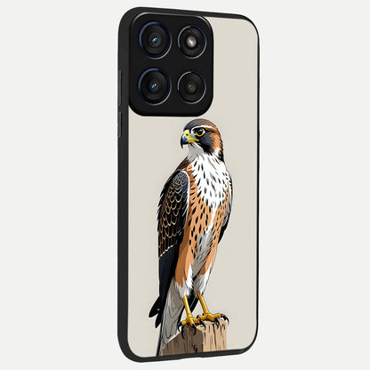  Clever Eagle back cover For Moto Edge 60 slim fit glass case with vibrant aesthetic design