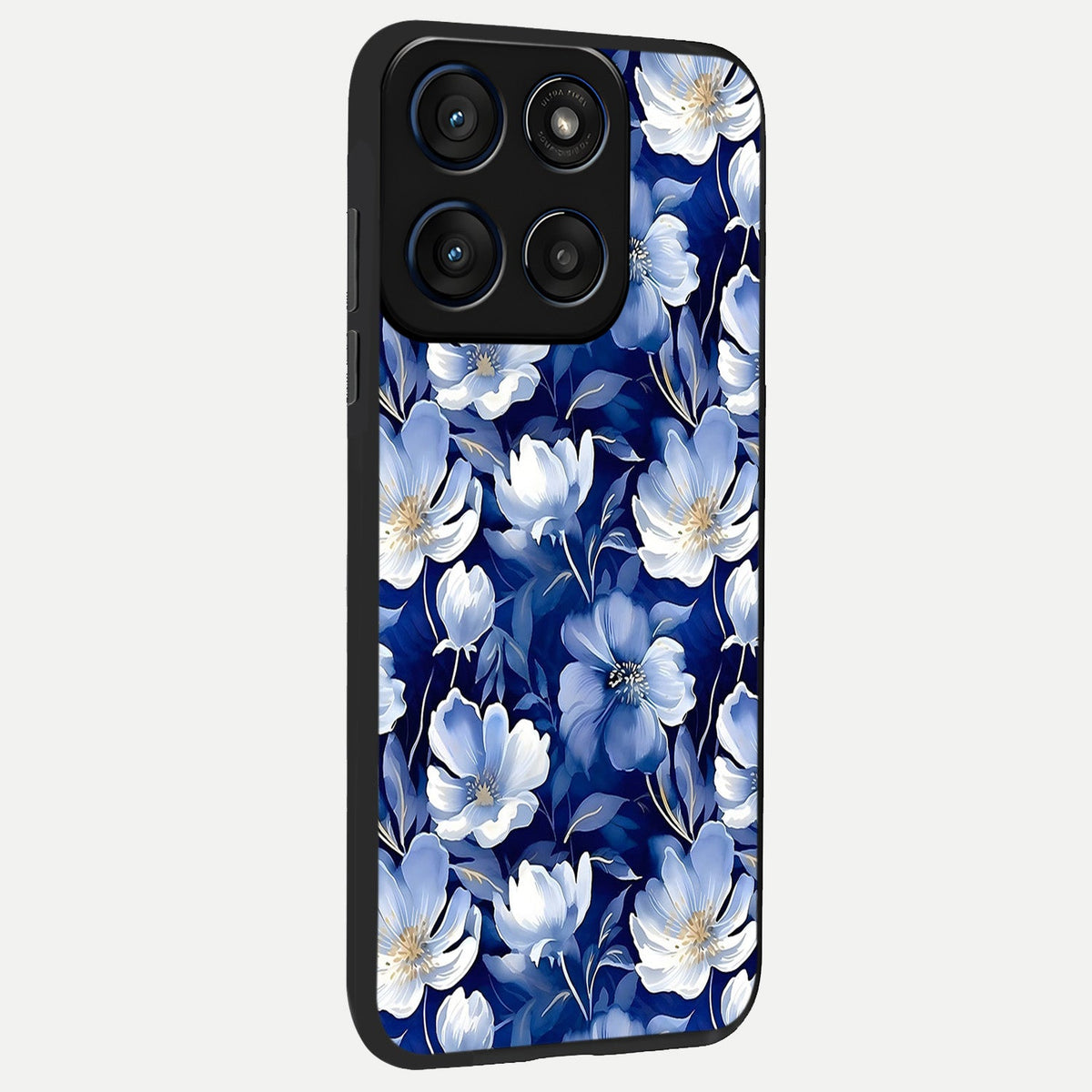  Cute Floral Patterns back cover For Moto Edge 60 slim fit glass case with vibrant aesthetic design