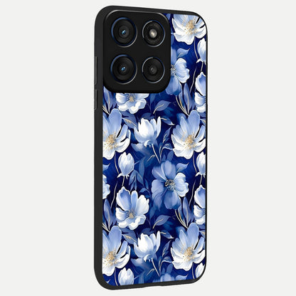  Cute Floral Patterns back cover For Moto Edge 60 slim fit glass case with vibrant aesthetic design