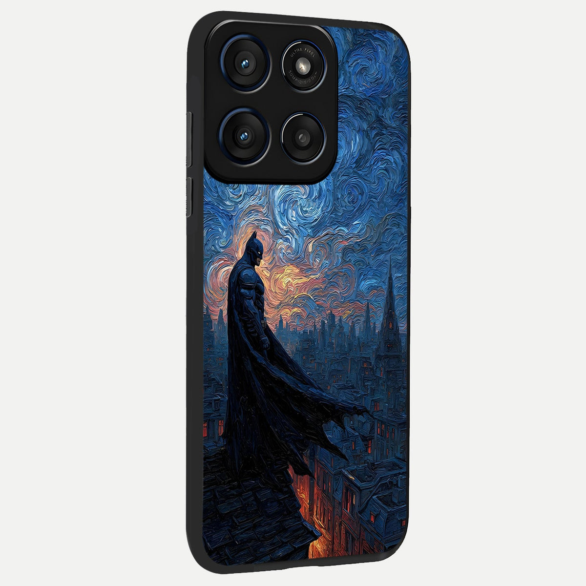  Dark Knight Dusk back cover For Moto Edge 60 slim fit glass case with vibrant aesthetic design