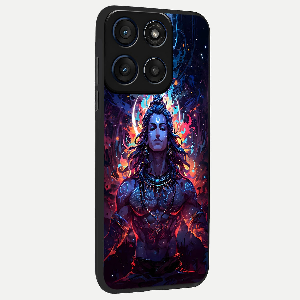  Divine Fire Shiv back cover For Moto Edge 60 slim fit glass case with vibrant aesthetic design
