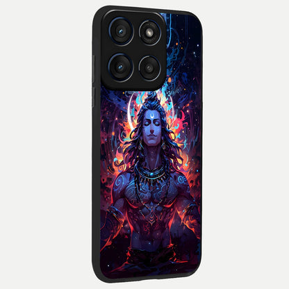  Divine Fire Shiv back cover For Moto Edge 60 slim fit glass case with vibrant aesthetic design