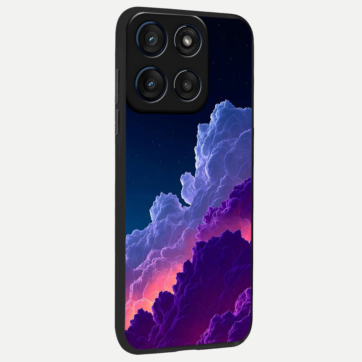  Dreamy Cloud Skies back cover For Moto Edge 60 slim fit glass case with vibrant aesthetic design