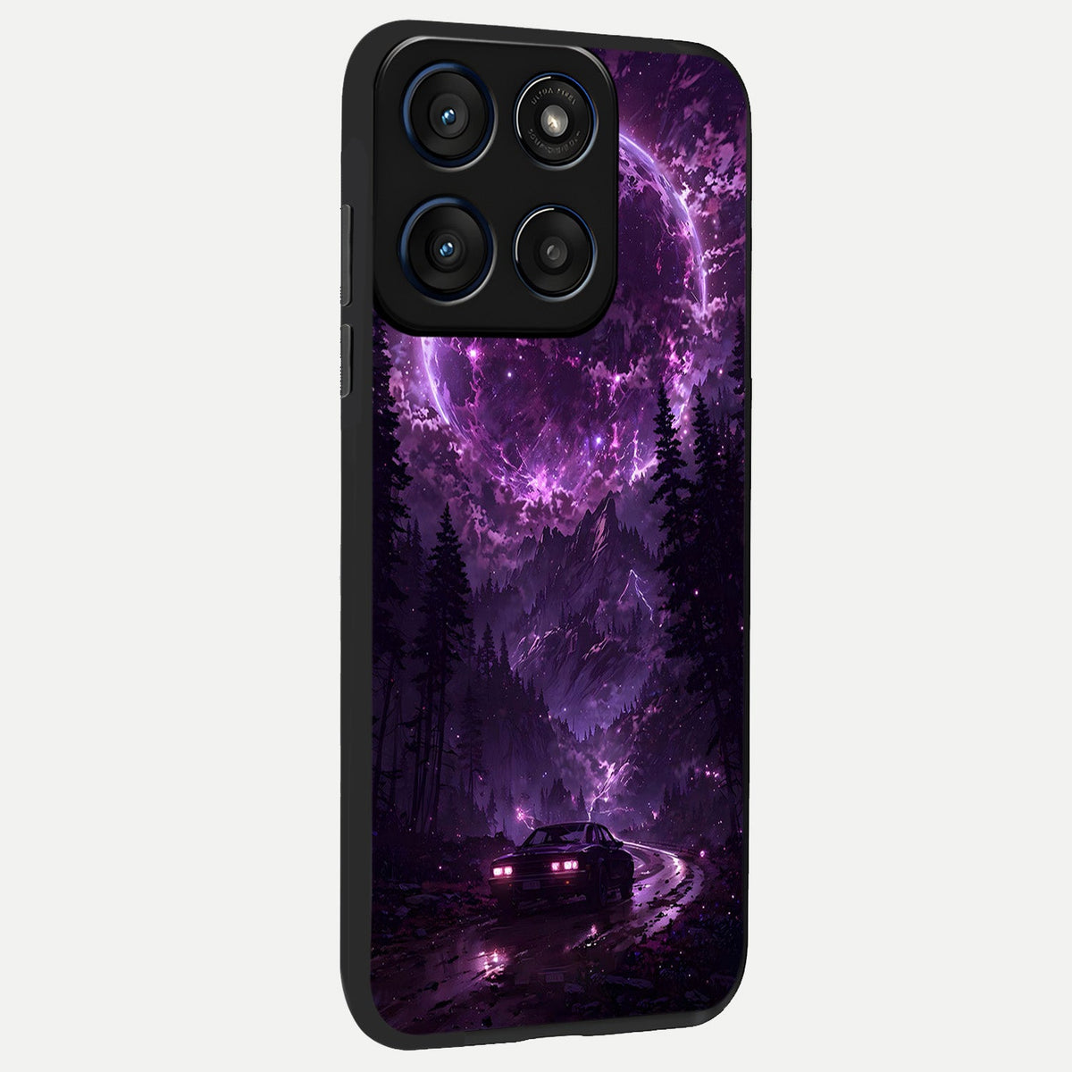  Eternal Cosmic Drive back cover For Moto Edge 60 slim fit glass case with vibrant aesthetic design