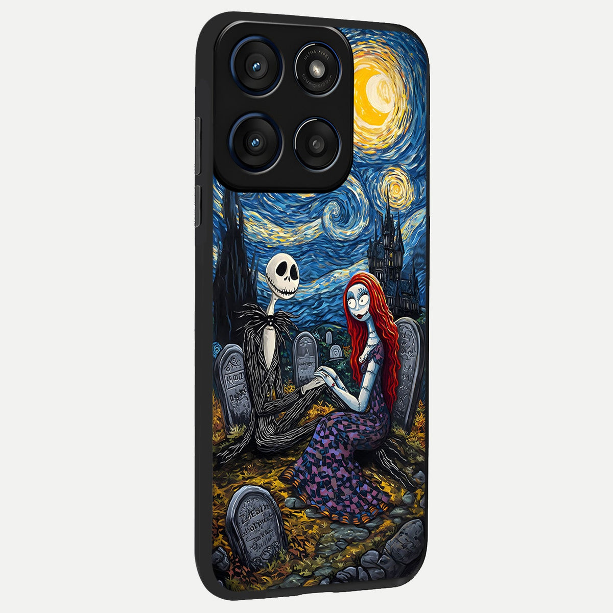 Eternal Night Love back cover For Moto Edge 60 slim fit glass case with vibrant aesthetic design