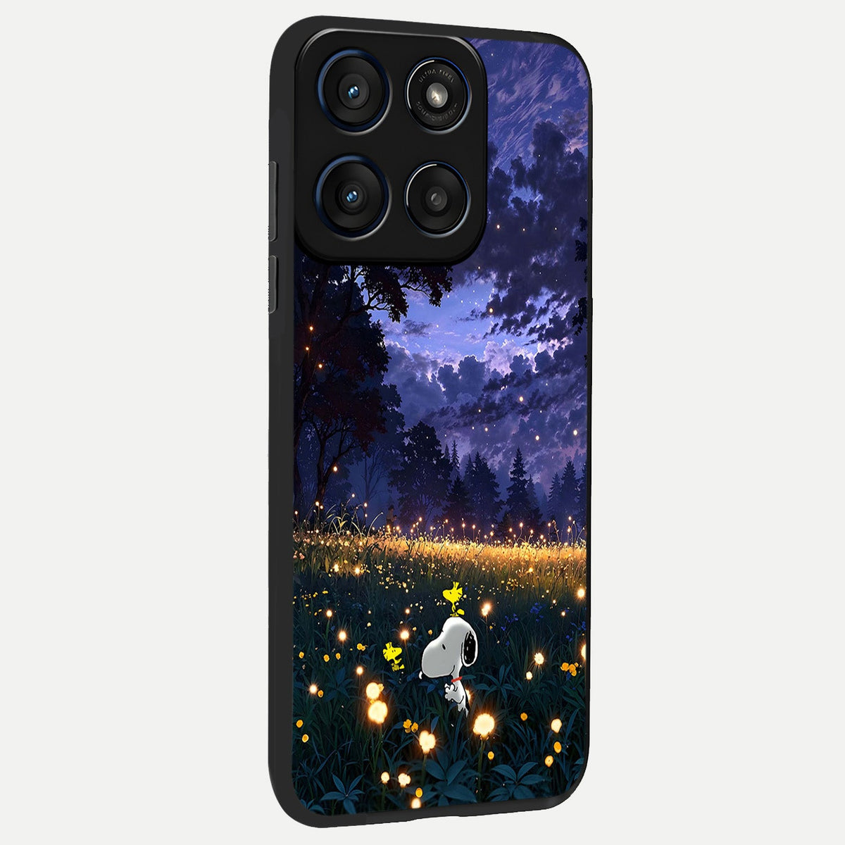  Firefly Meadow Magic back cover For Moto Edge 60 slim fit glass case with vibrant aesthetic design