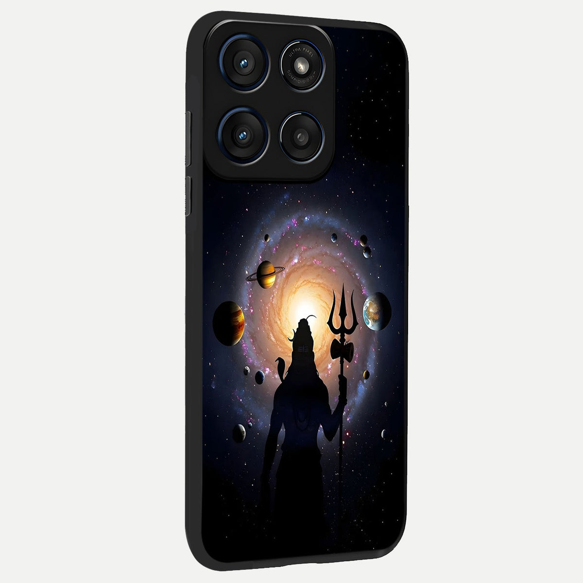 Galactic Shiva Vision back cover For Moto Edge 60 slim fit glass case with vibrant aesthetic design