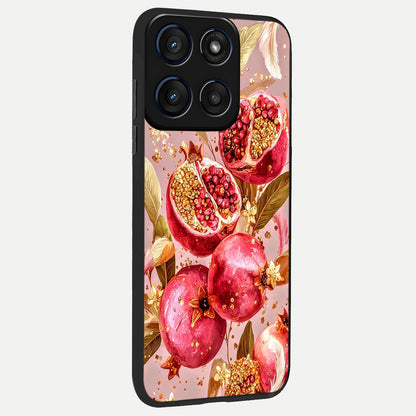  Golden Bloom Glow back cover For Moto Edge 60 slim fit glass case with vibrant aesthetic design