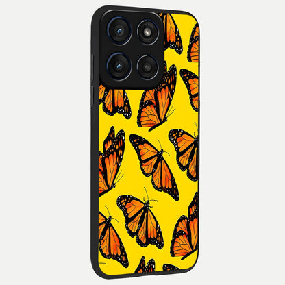  Golden Wing Flight back cover For Moto Edge 60 slim fit glass case with vibrant aesthetic design