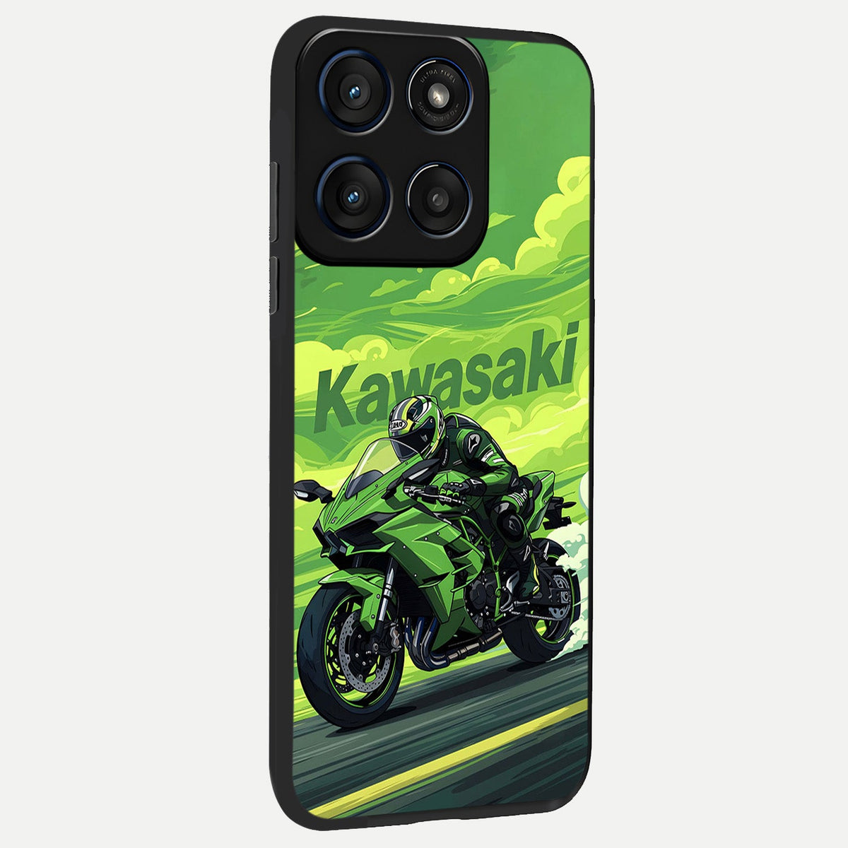  Greenery Sky back cover For Moto Edge 60 slim fit glass case with vibrant aesthetic design