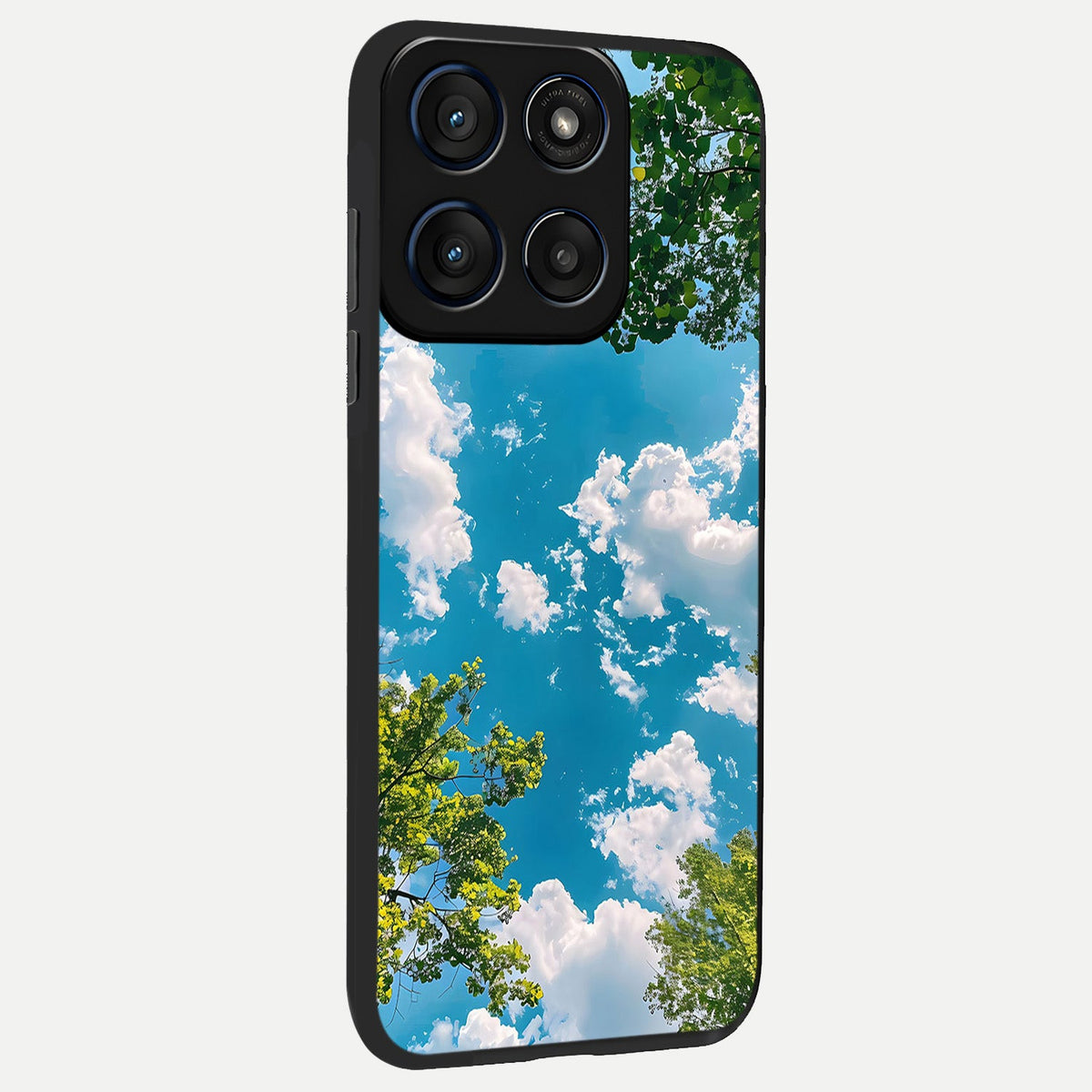  Green Moon Energy back cover For Moto Edge 60 slim fit glass case with vibrant aesthetic design