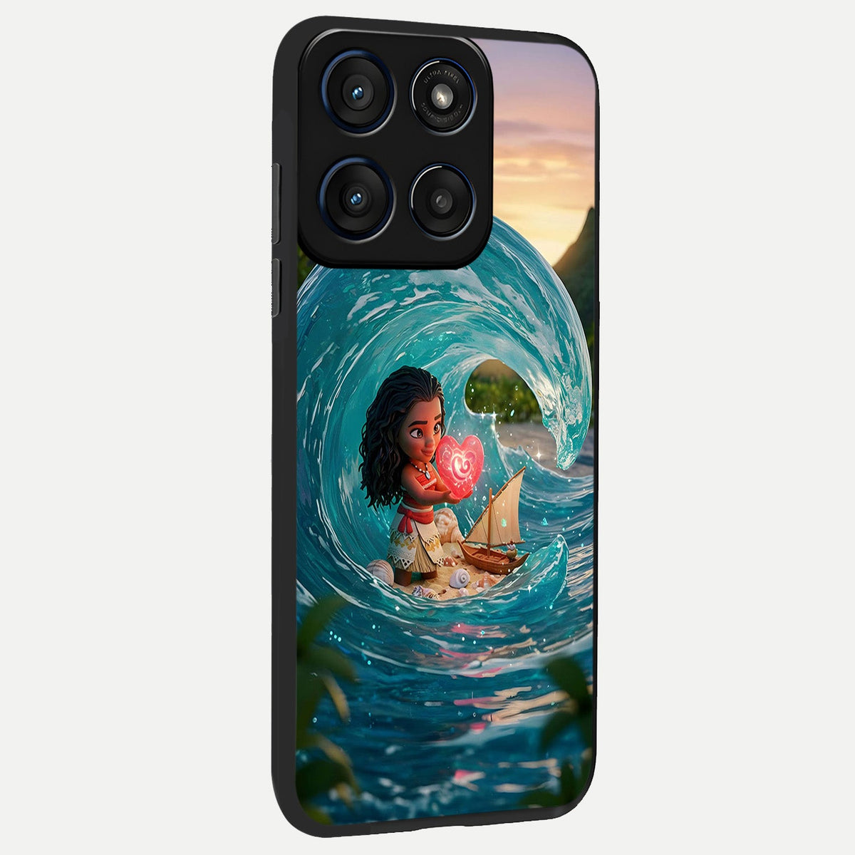  Heart of Ocean back cover For Moto Edge 60 slim fit glass case with vibrant aesthetic design