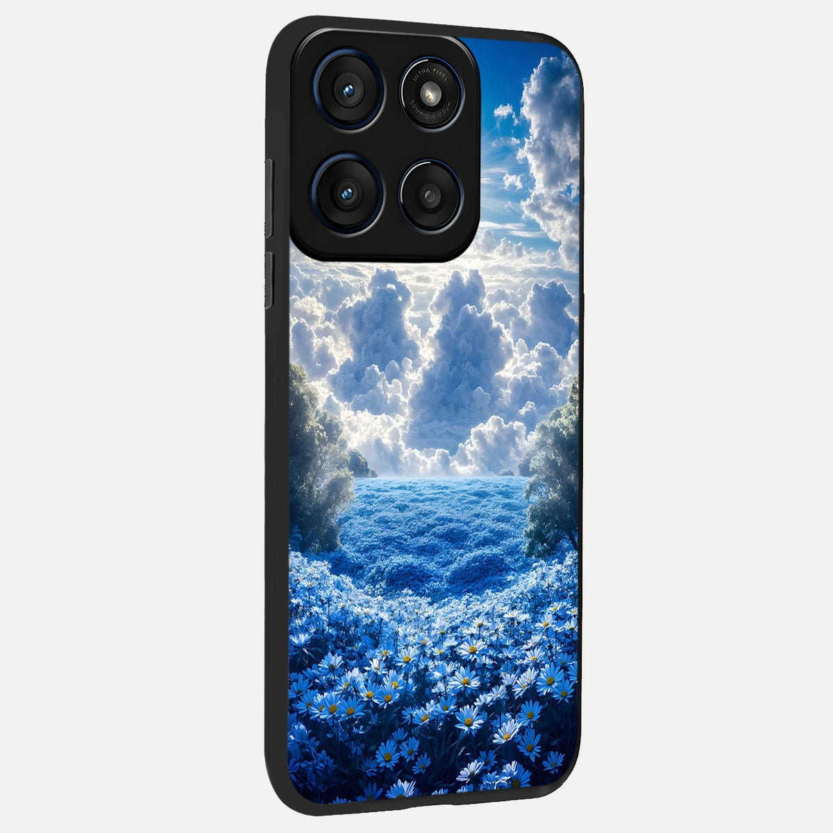  Heavenly Daisy Horizon back cover For Moto Edge 60 slim fit glass case with vibrant aesthetic design