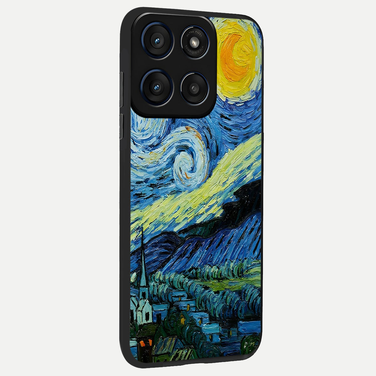  Inspired Van Gogh Art back cover For Moto Edge 60 slim fit glass case with vibrant aesthetic design