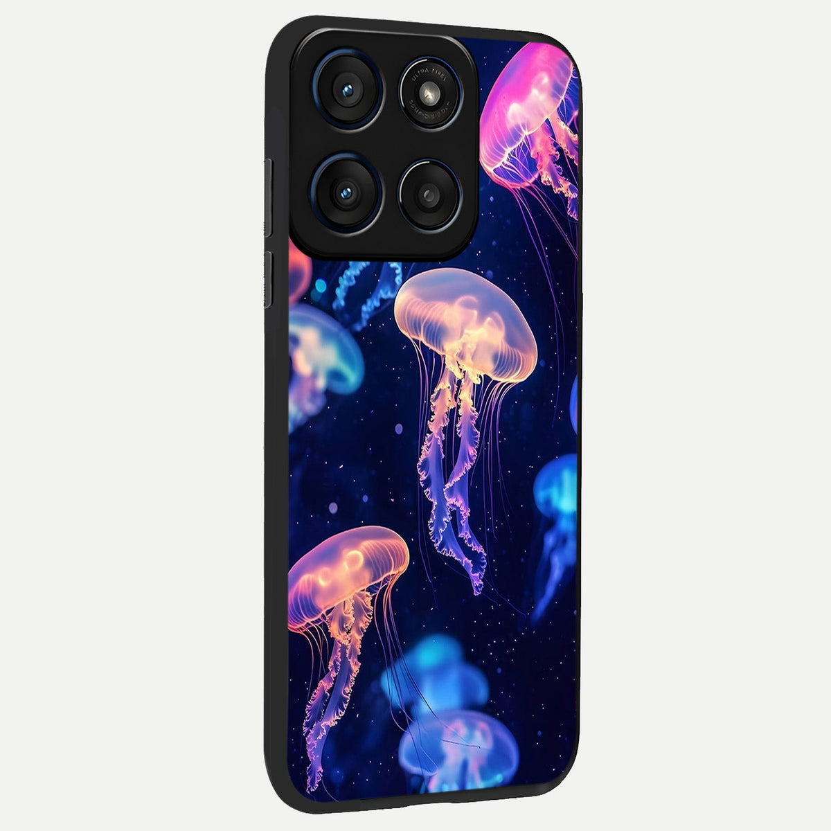  Jellyfish Pattern back cover For Moto Edge 60 slim fit glass case with vibrant aesthetic design