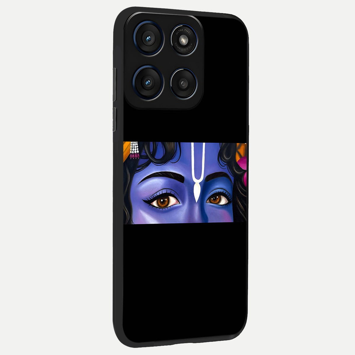  Krishna Eye back cover For Moto Edge 60 slim fit glass case with vibrant aesthetic design